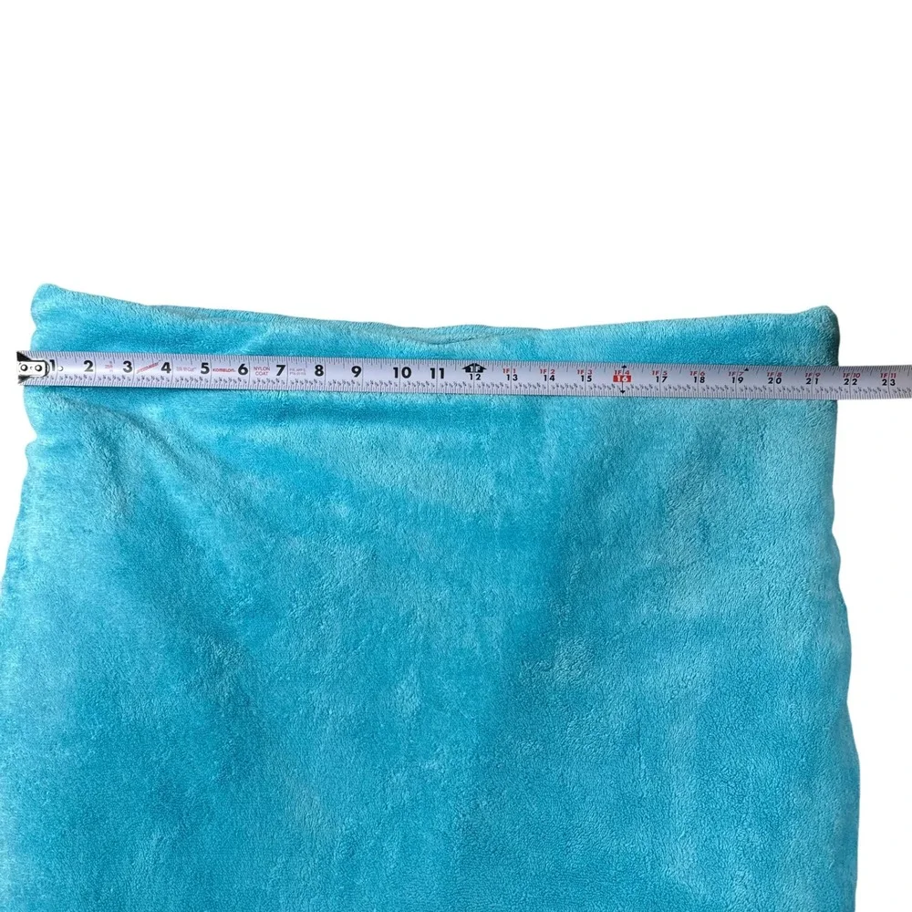 Cynthia Rowley Mermaid Tail Blanket Teal White‎ Polka Dot Flip Sequin Fleece